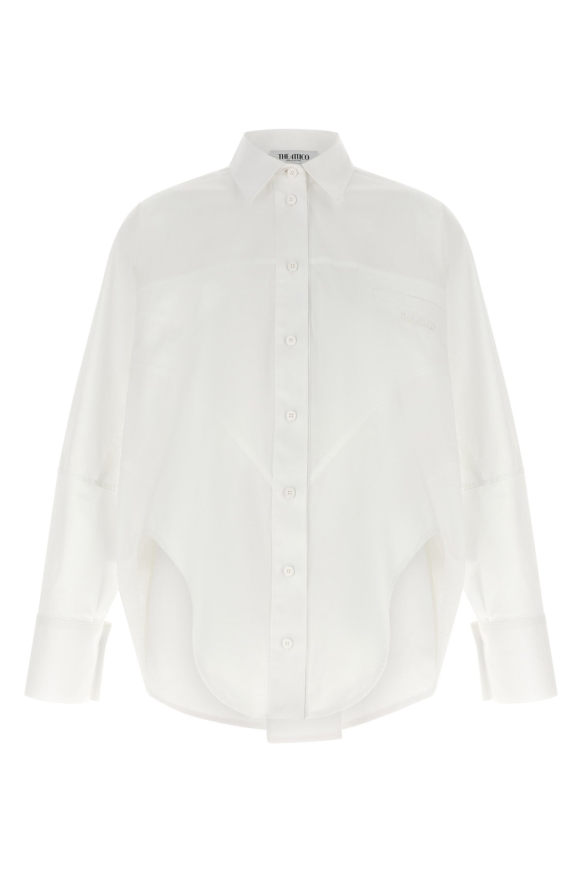the the attico shirt redefines classic tailoring through a bold and structured s