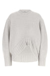 the attico sweater redefines classic knitwear through a sculptural and bold silh