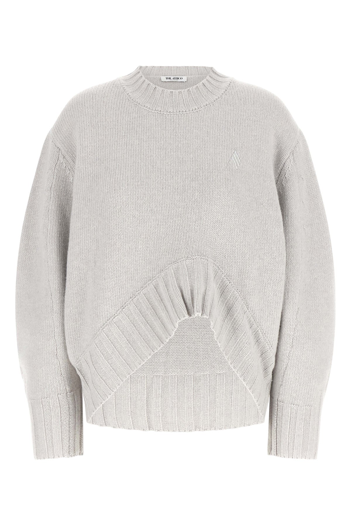 the attico sweater redefines classic knitwear through a sculptural and bold silh