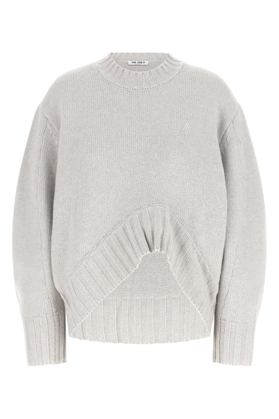 the attico sweater redefines classic knitwear through a sculptural and bold silh
