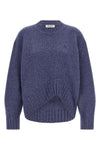 the the attico crew neck sweater redefines knitwear through a bold and deconstru