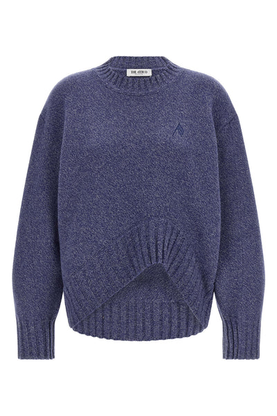 the the attico crew neck sweater redefines knitwear through a bold and deconstru