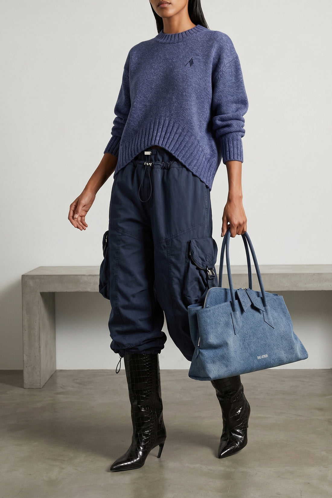 THE ATTICO 36 the the attico trousers redefine the volumes of the contemporary wardrobe throug