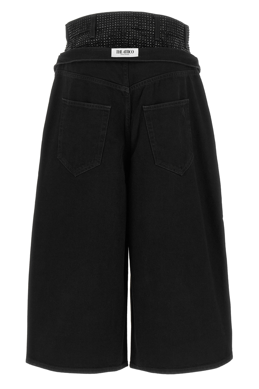 THE ATTICO 25 the attico cropped jeans feature a distinctive double-waist construction