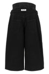 the attico cropped jeans feature a distinctive double-waist construction
