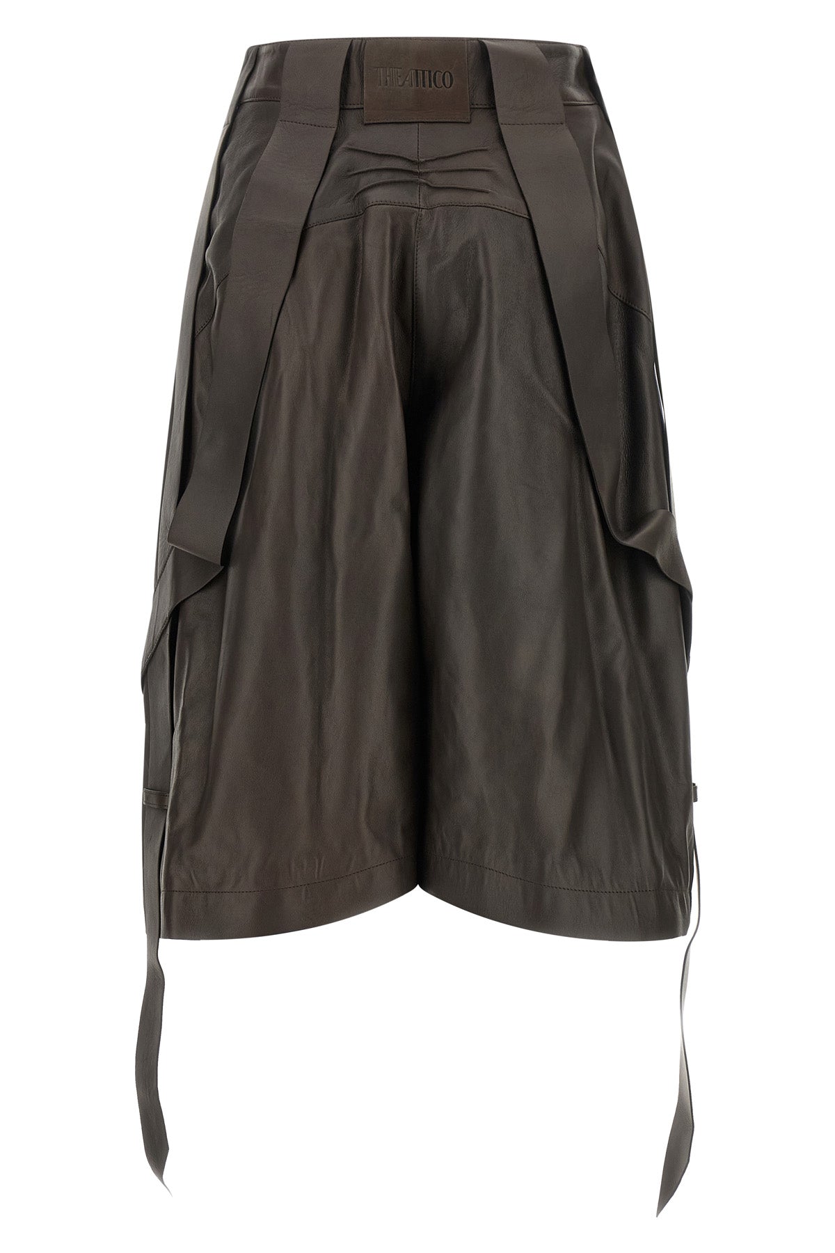the attico bermuda shorts feature a structured sartorial construction