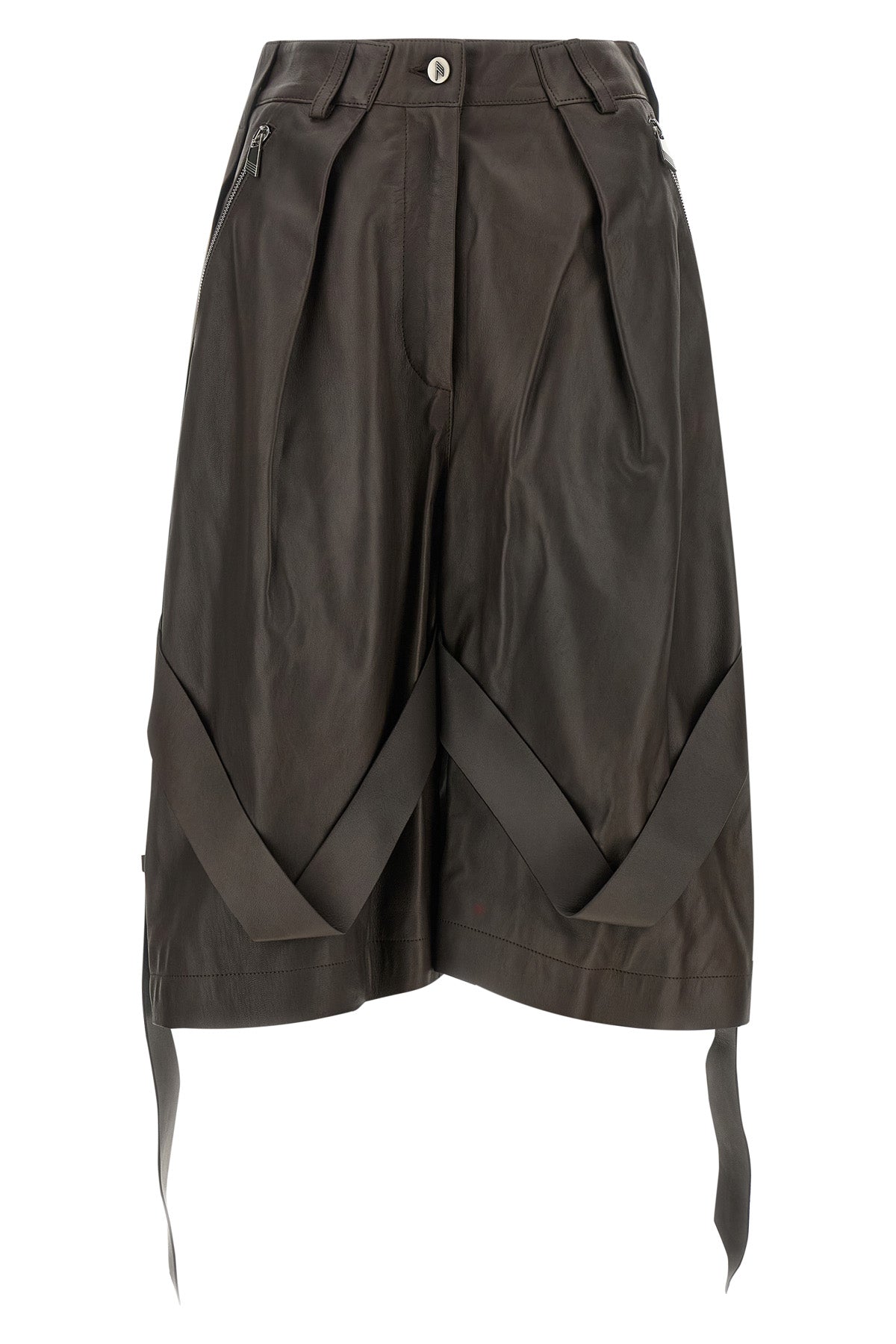 the attico bermuda shorts feature a structured sartorial construction