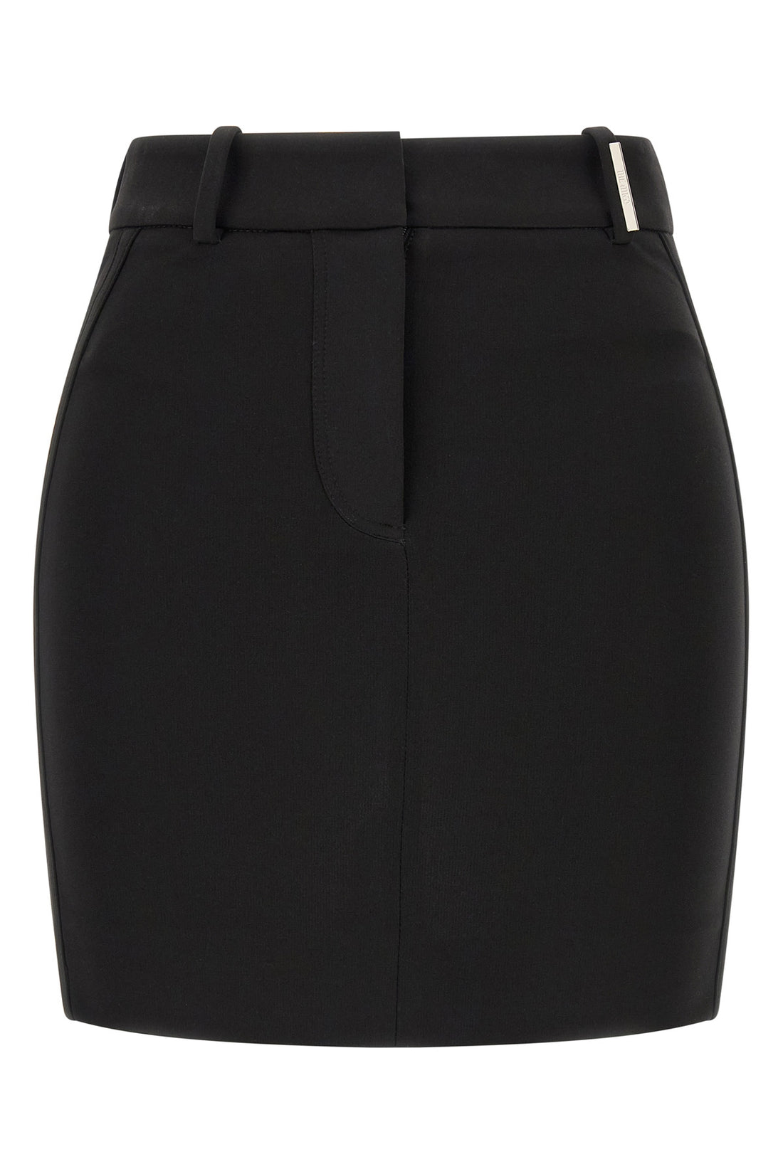 THE ATTICO 38 the attico mini skirt defines a sculptural and decisive silhouette through rigor
