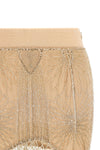 the mini skirt the attico in pure silk defines a bold silhouette through tailori