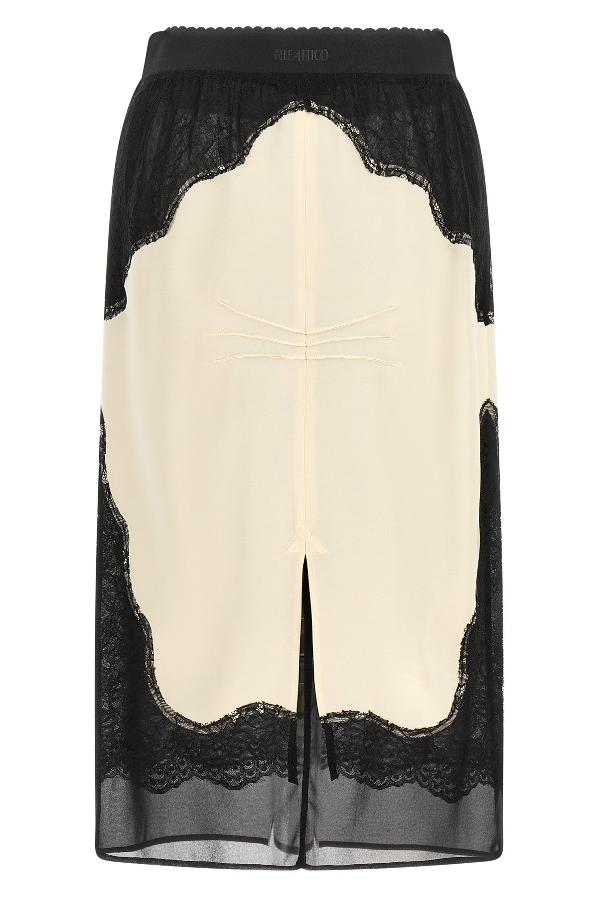 the midi skirt the attico defines a new concept of evening elegance through a pl