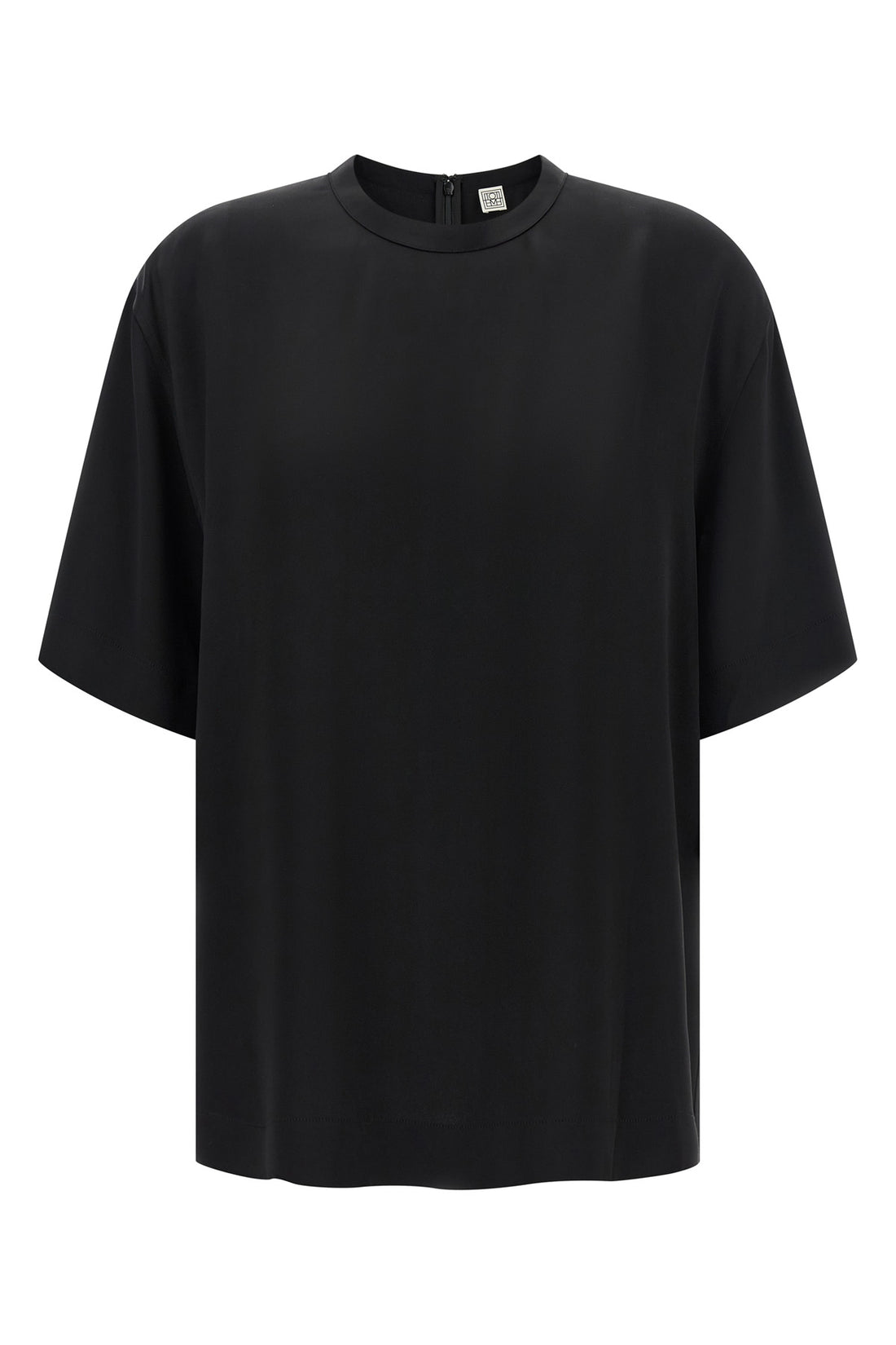 TOTEME 38 shiny satin viscose t-shirt