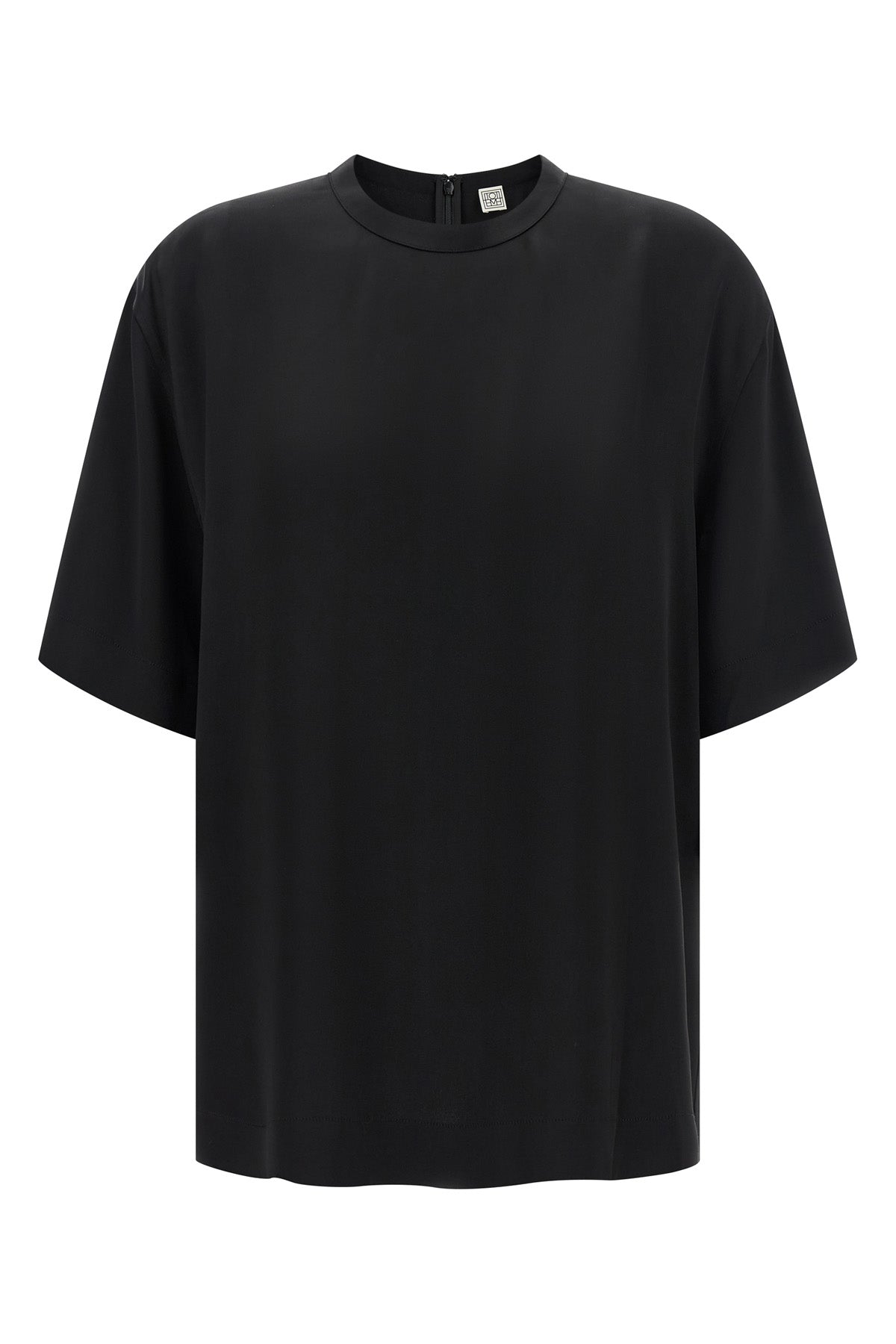 shiny satin viscose t-shirt