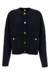 hammered button wool knit cardigan