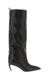the attico lea boot defines a new footwear geometry through a knee-length silh