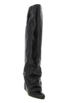the the attico leon boot redefines the knee-length silhouette through a draped