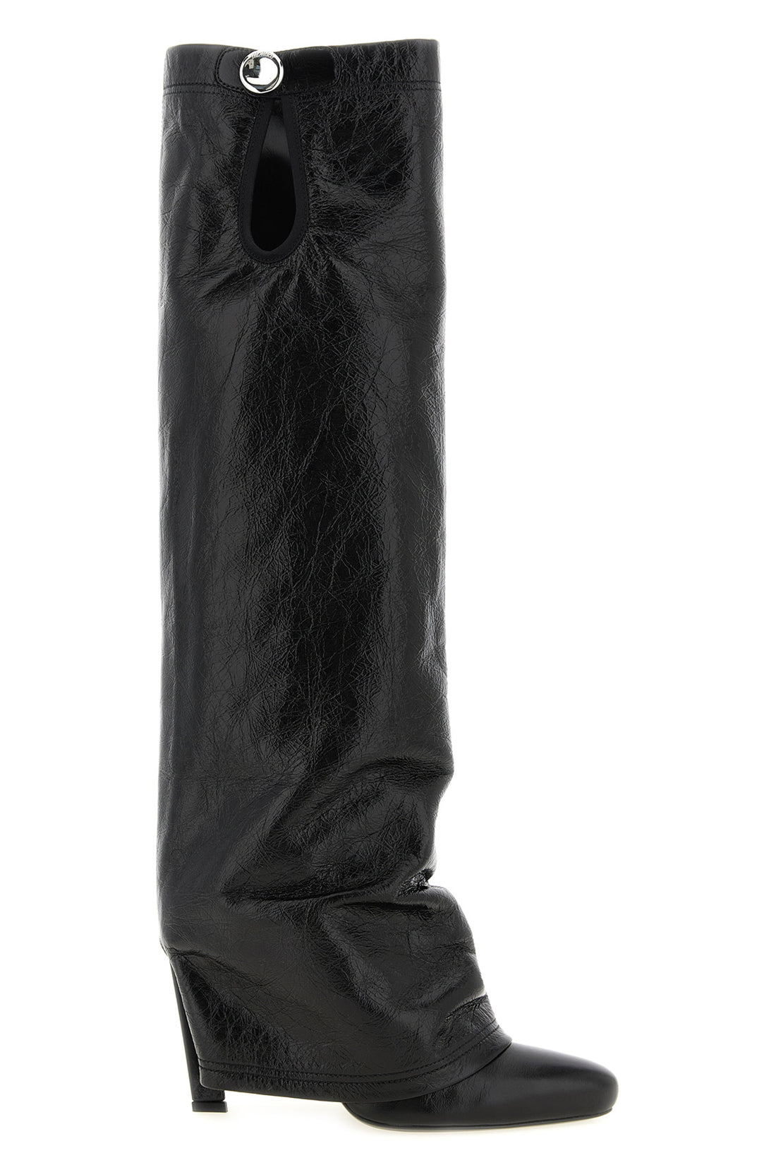 THE ATTICO 36.5 the the attico leon boot redefines the knee-length silhouette through a draped