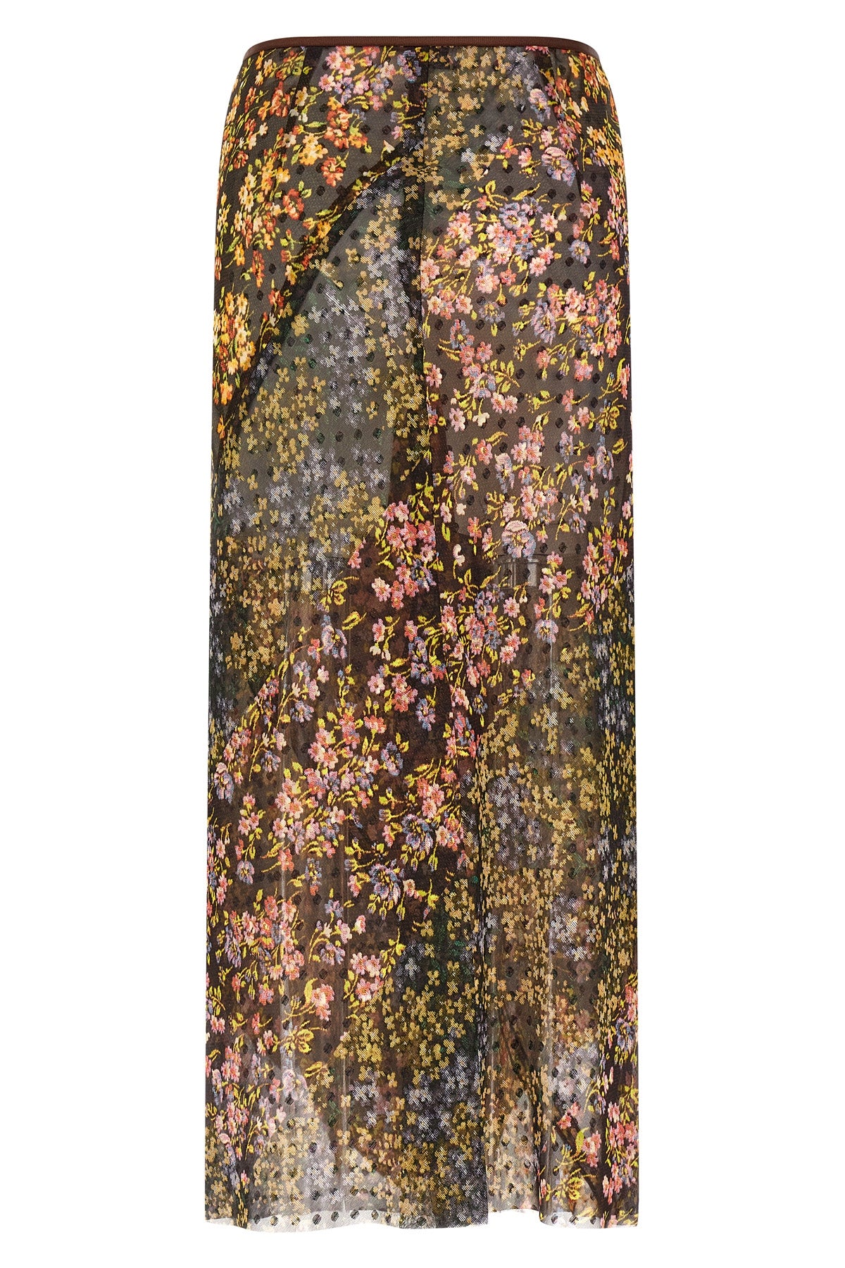 the dries van noten sati maxi skirt defines a straight and fluid model through a