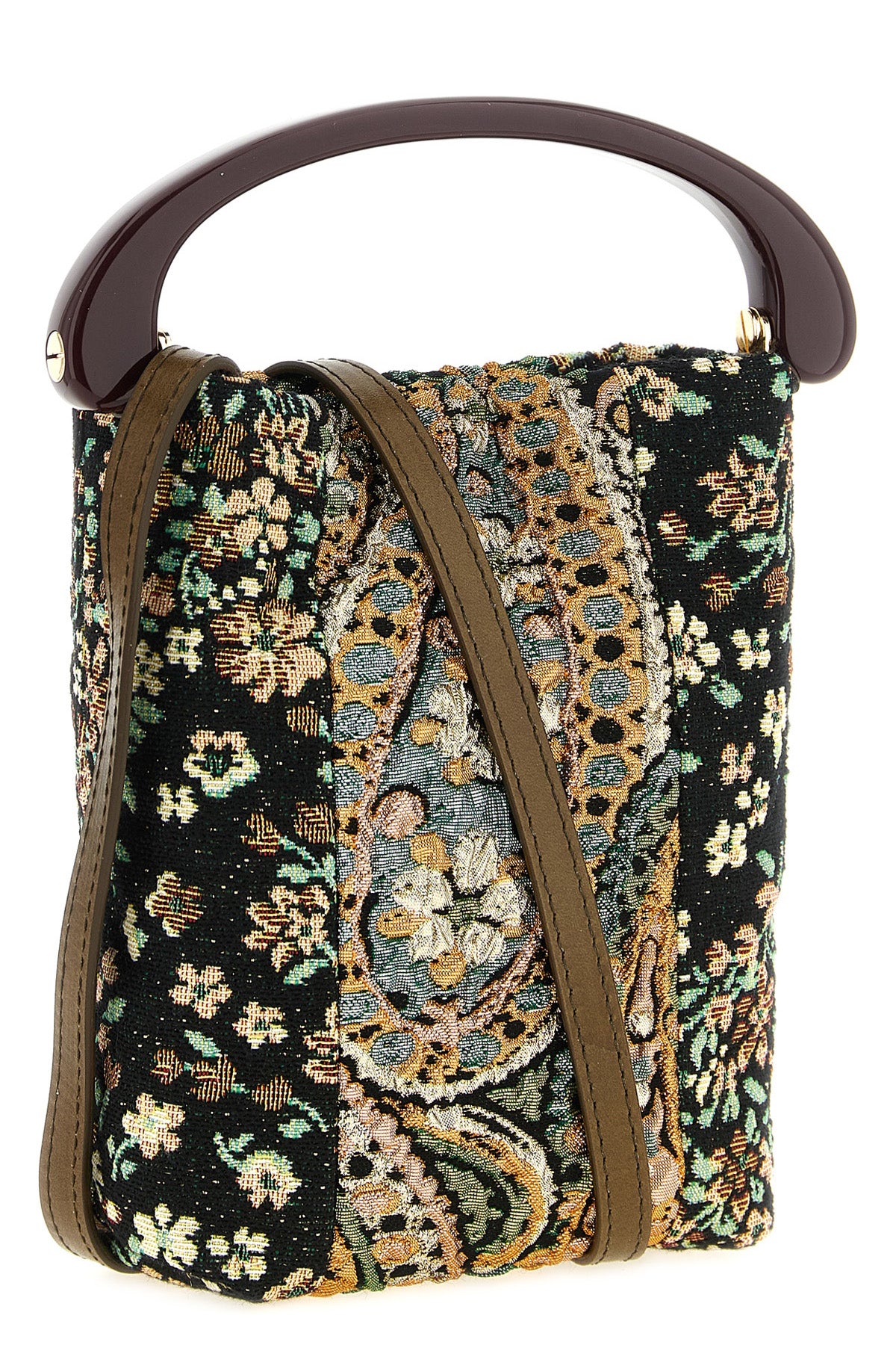 the dries van noten crispino handbag is distinguished by a compact silhouette