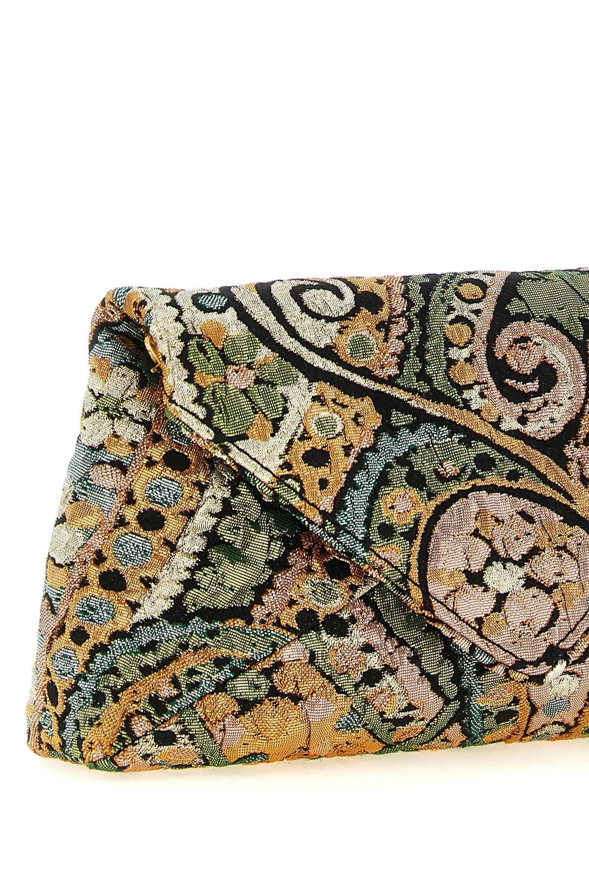 the dries van noten envelope clutch is built in a full-bodied jacquard brocade