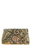 the dries van noten envelope clutch is built in a full-bodied jacquard brocade
