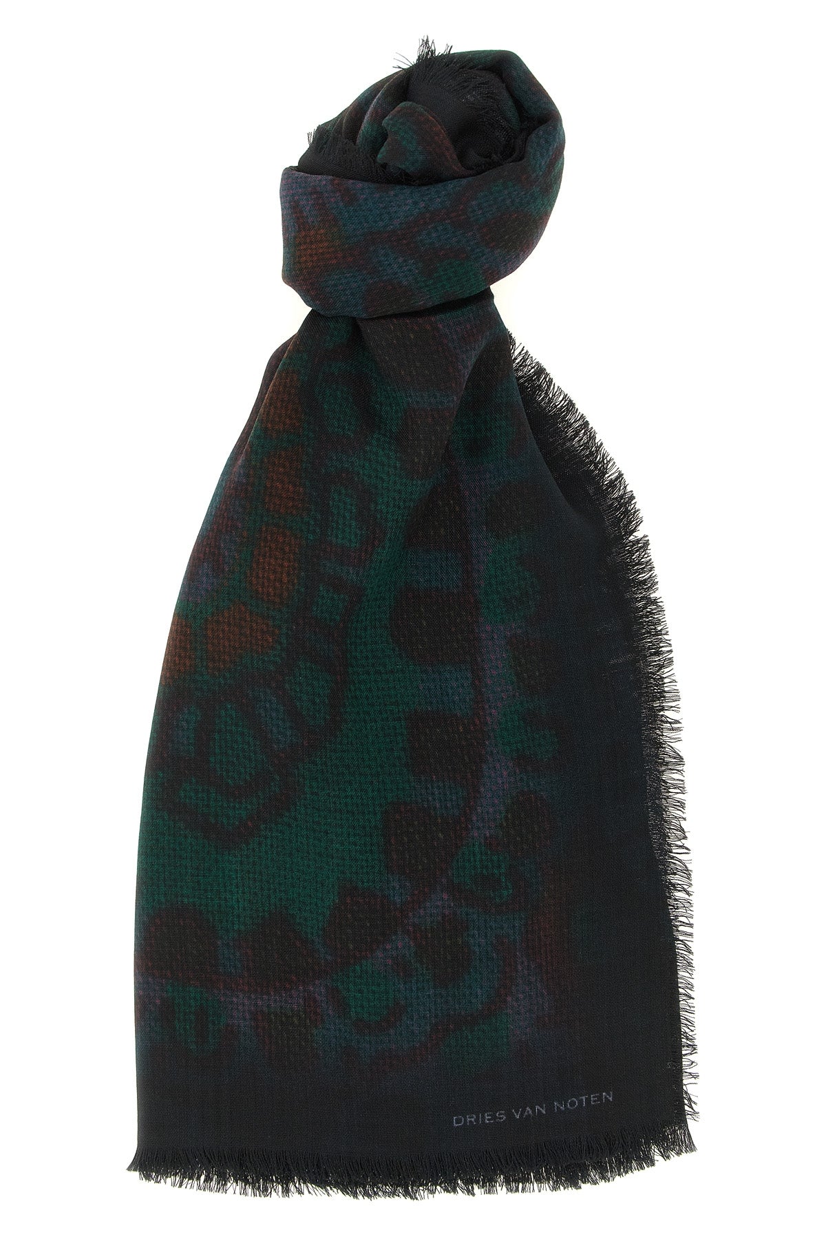 the dries van noten folk pure wool scarf