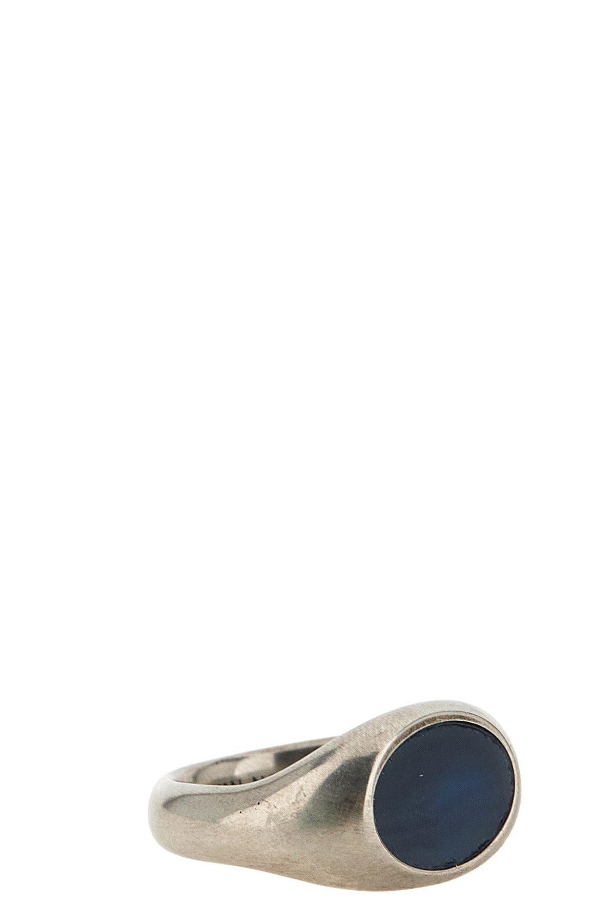 dries van notens stone signet ring in brushed brass