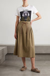 the max mara mxmt midi skirt defines a flared silhouette through a rigorous sart