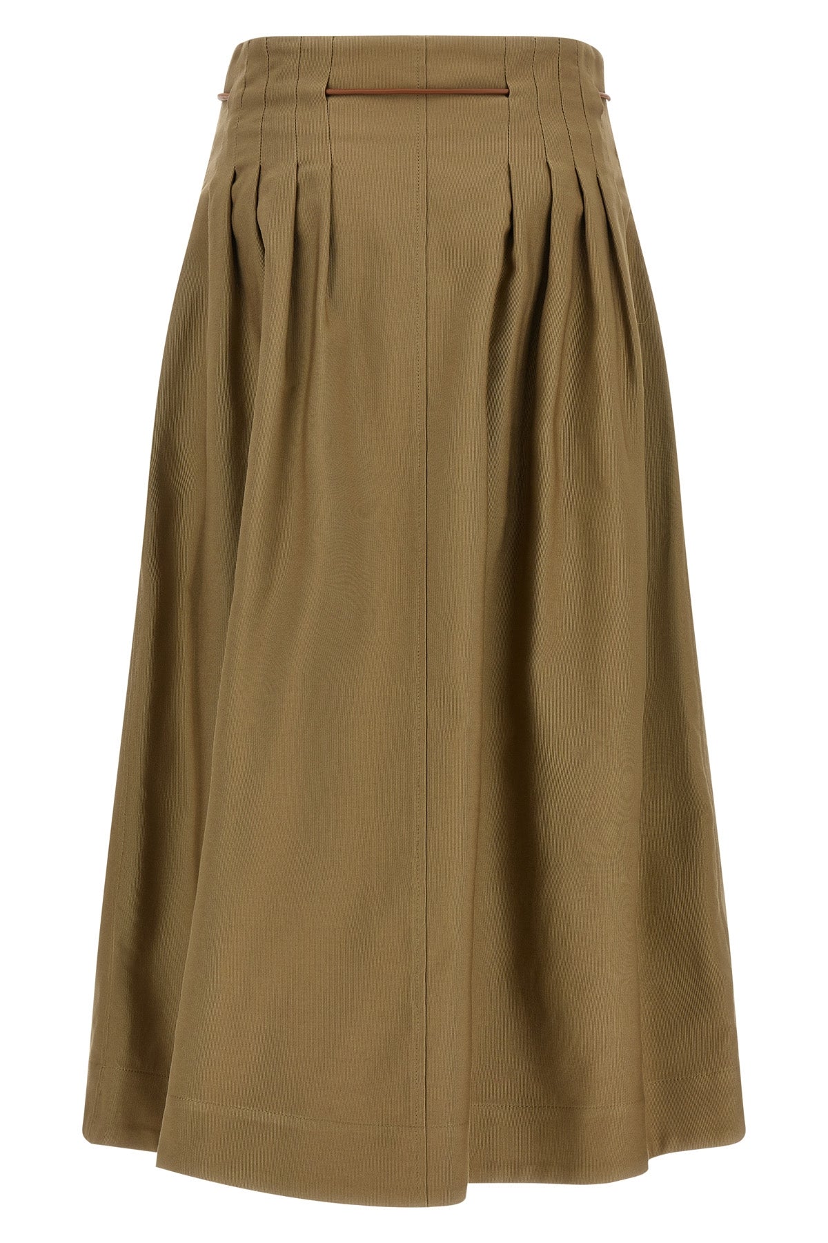 the max mara mxmt midi skirt defines a flared silhouette through a rigorous sart