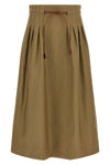 the max mara mxmt midi skirt defines a flared silhouette through a rigorous sart