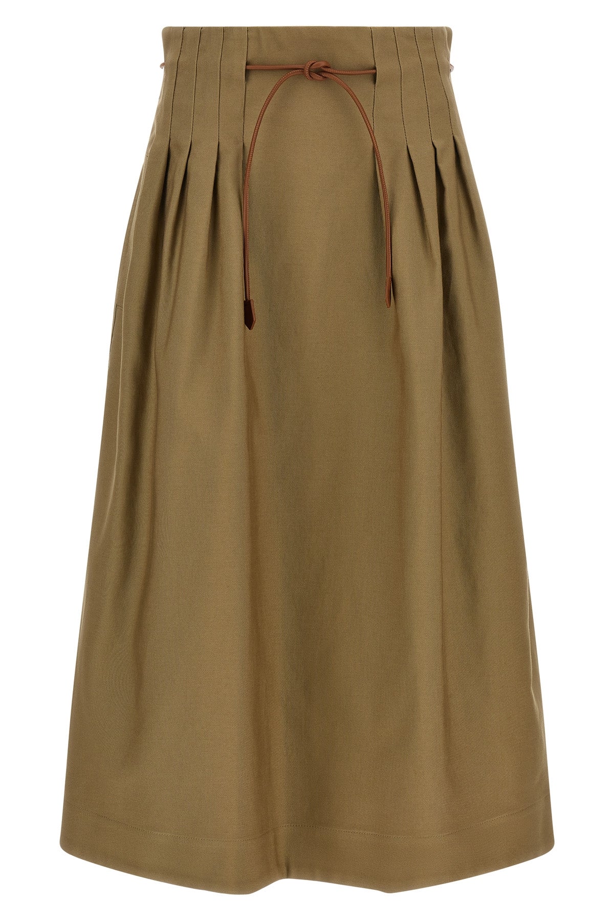 the max mara mxmt midi skirt defines a flared silhouette through a rigorous sart