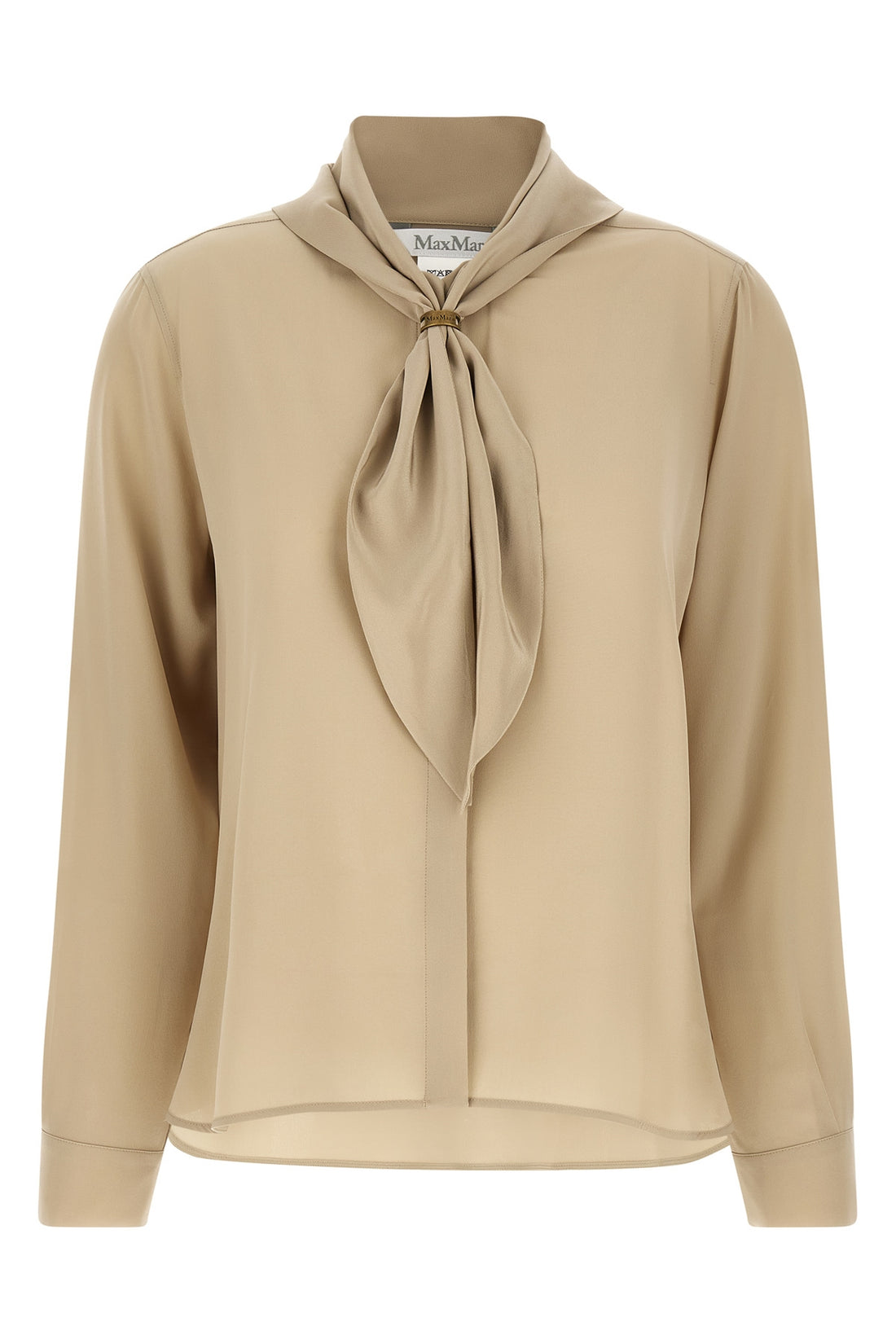 MAX MARA 38 the max mara mxmdry shirt is made of pure fluid silk crepe de chine