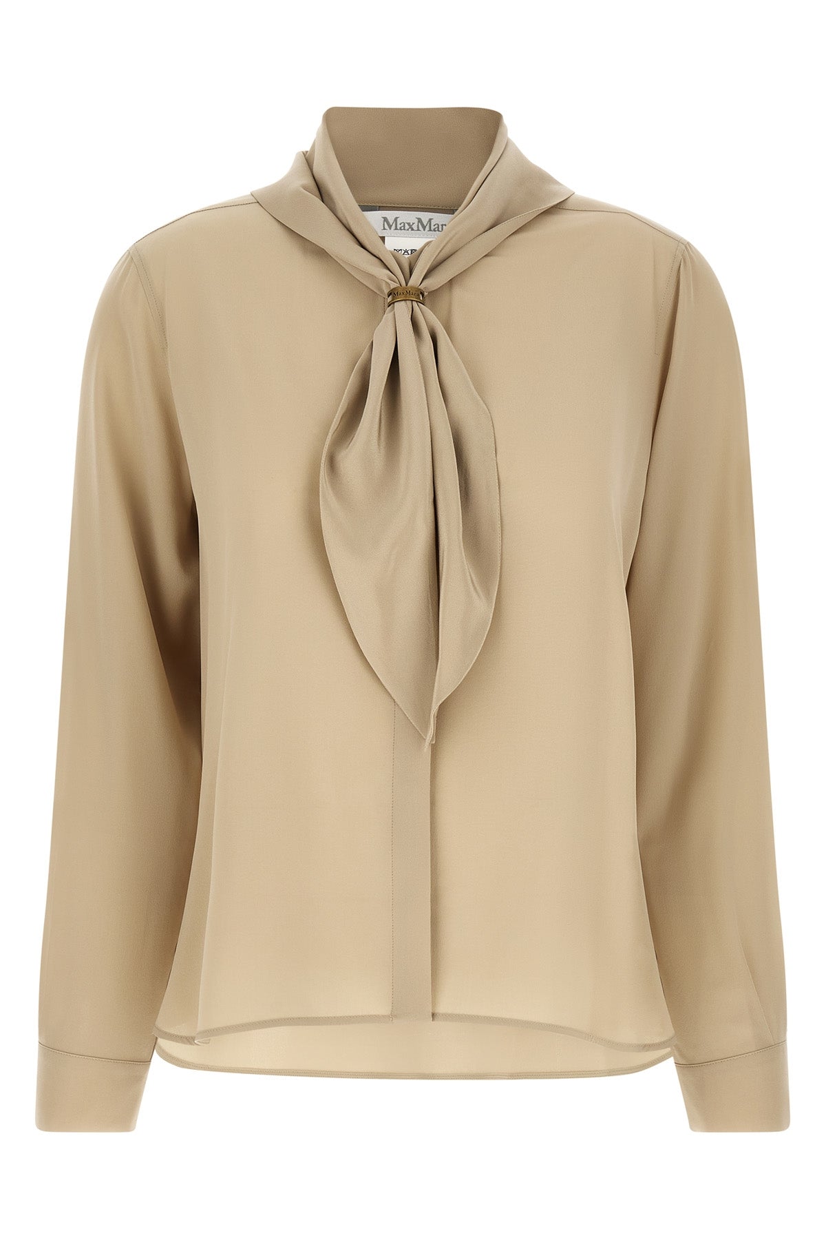 the max mara mxmdry shirt is made of pure fluid silk crepe de chine