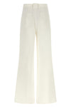 the max mara mxmbadesse trousers are made of cream garment-treated cotton bull