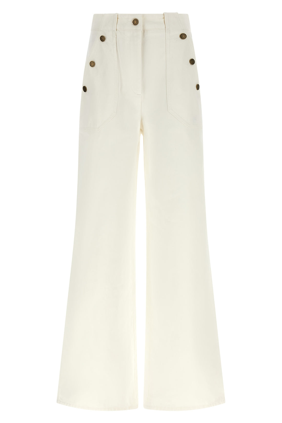 MAX MARA 36 the max mara mxmbadesse trousers are made of cream garment-treated cotton bull