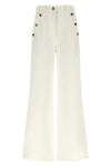 the max mara mxmbadesse trousers are made of cream garment-treated cotton bull