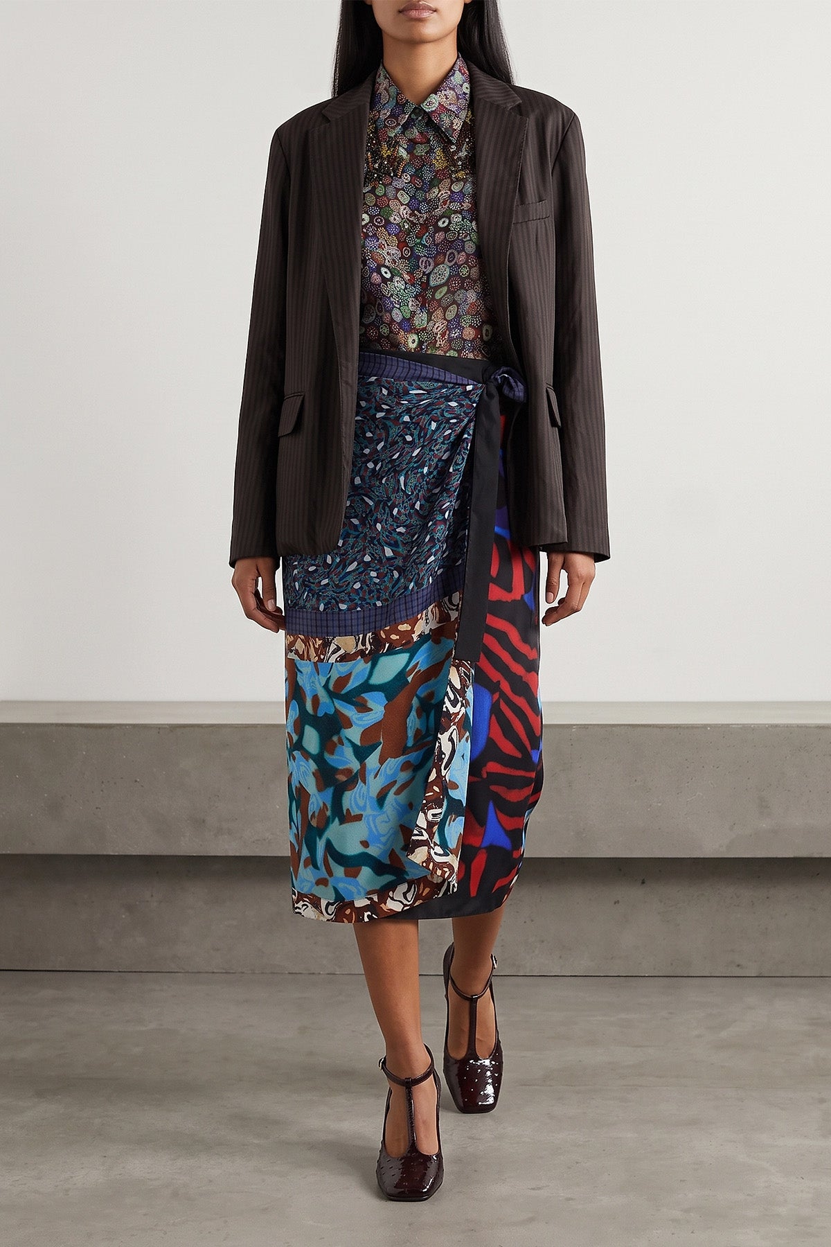 the dries van noten blursy blazer redefines the codes of tailoring through a r