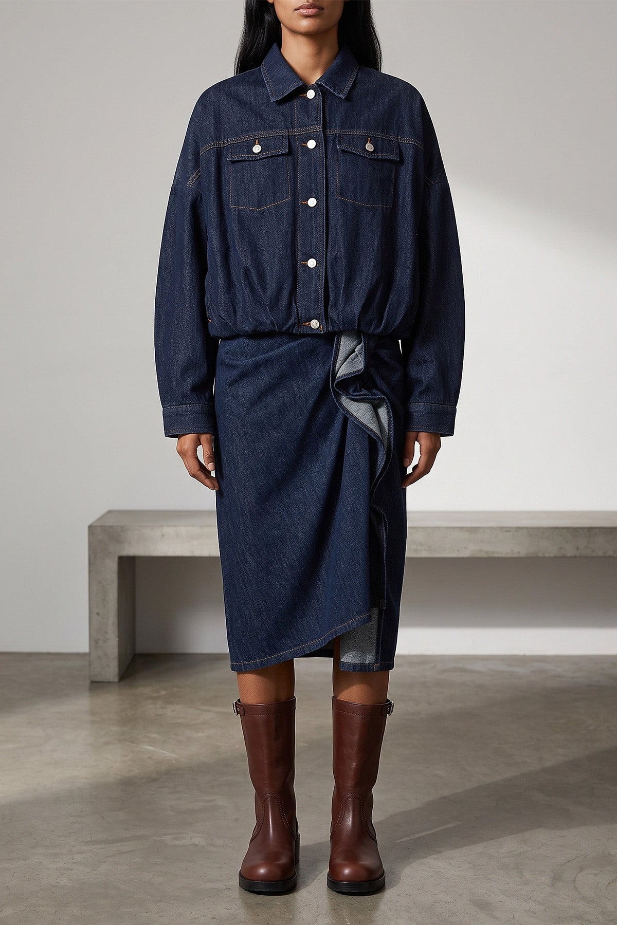 dries van noten vesto denim jacket redefines casual outerwear through a sculpt