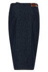 the dries van noten sinas skirt redefines classic denim through a sculptural and