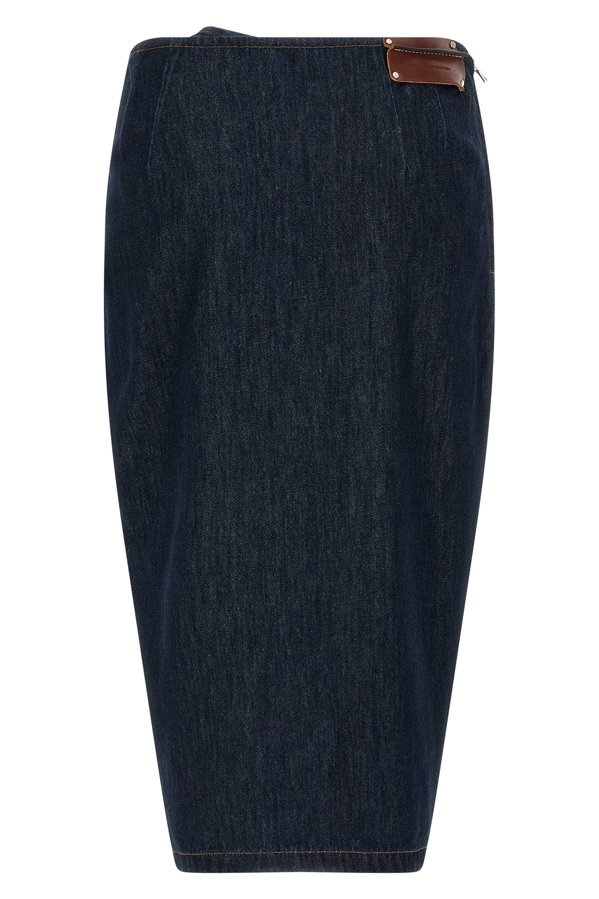 the dries van noten sinas skirt redefines classic denim through a sculptural and