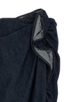 the dries van noten sinas skirt redefines classic denim through a sculptural and