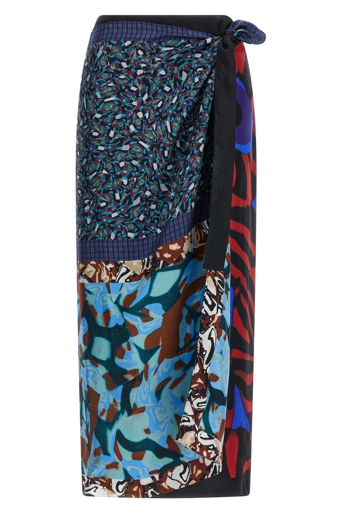 the dries van noten scarfy skirt exemplifies the brands mastery in the use of