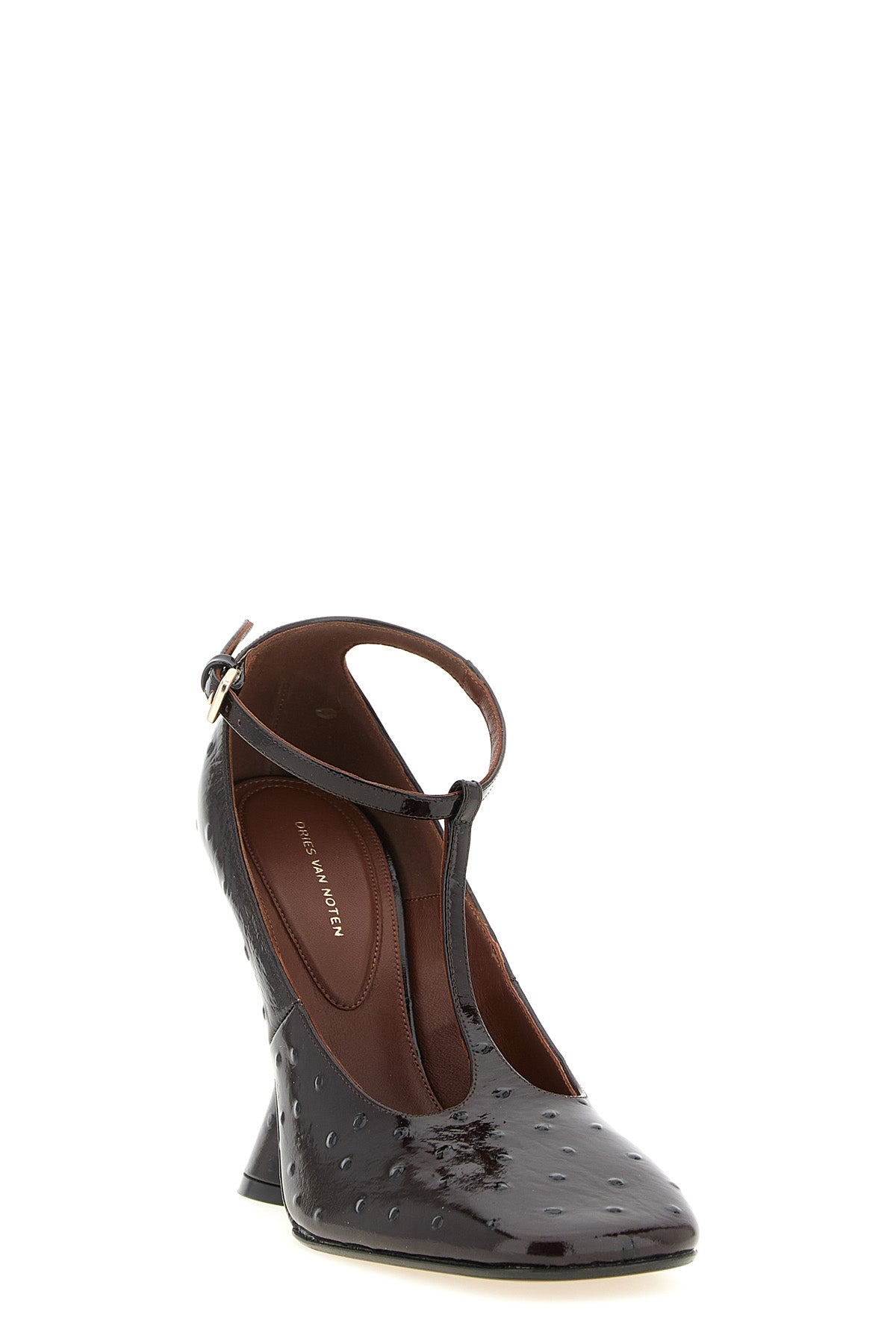 dries van notens décolleté defines a new footwear geometry through a bold and s