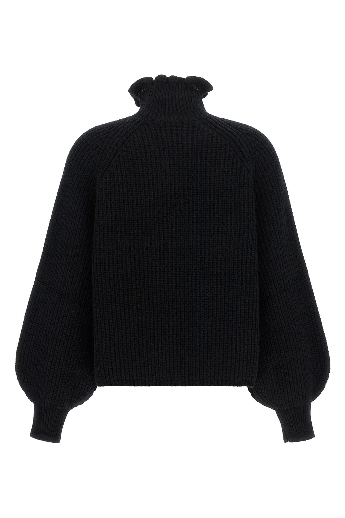 the max mara pontile knit redefines the codes of knitwear through sculptural v