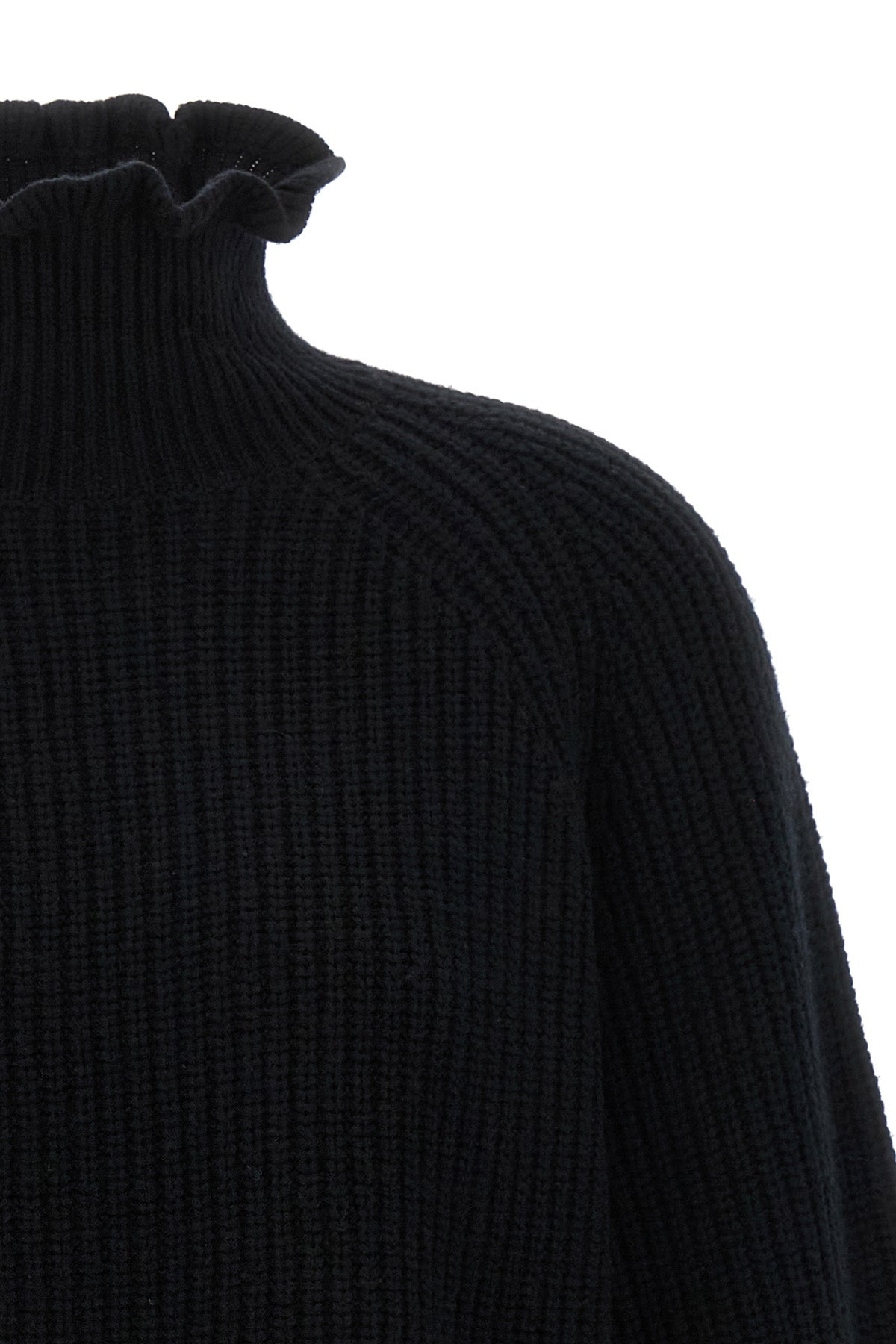 the max mara pontile knit redefines the codes of knitwear through sculptural v