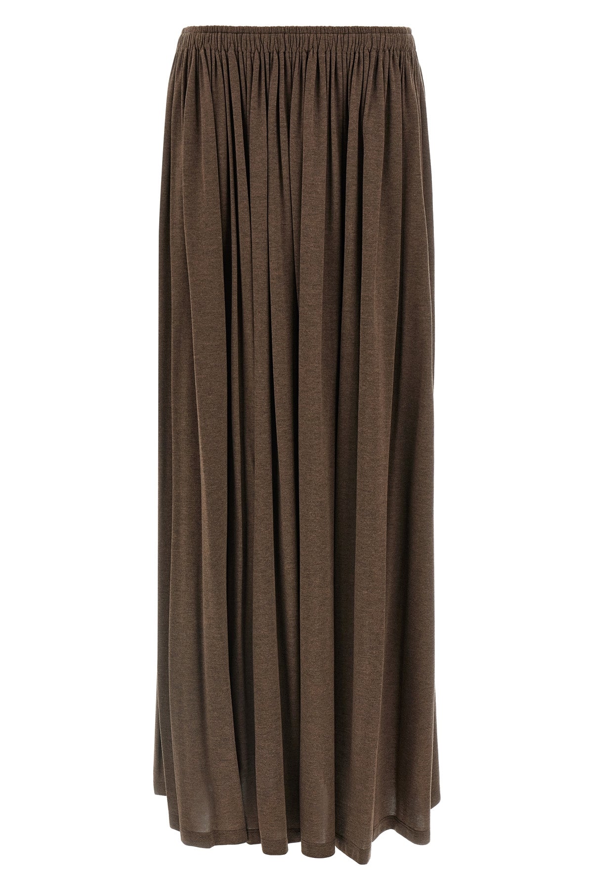 the max mara livrea long skirt redefines the concept of fluidity through an impe