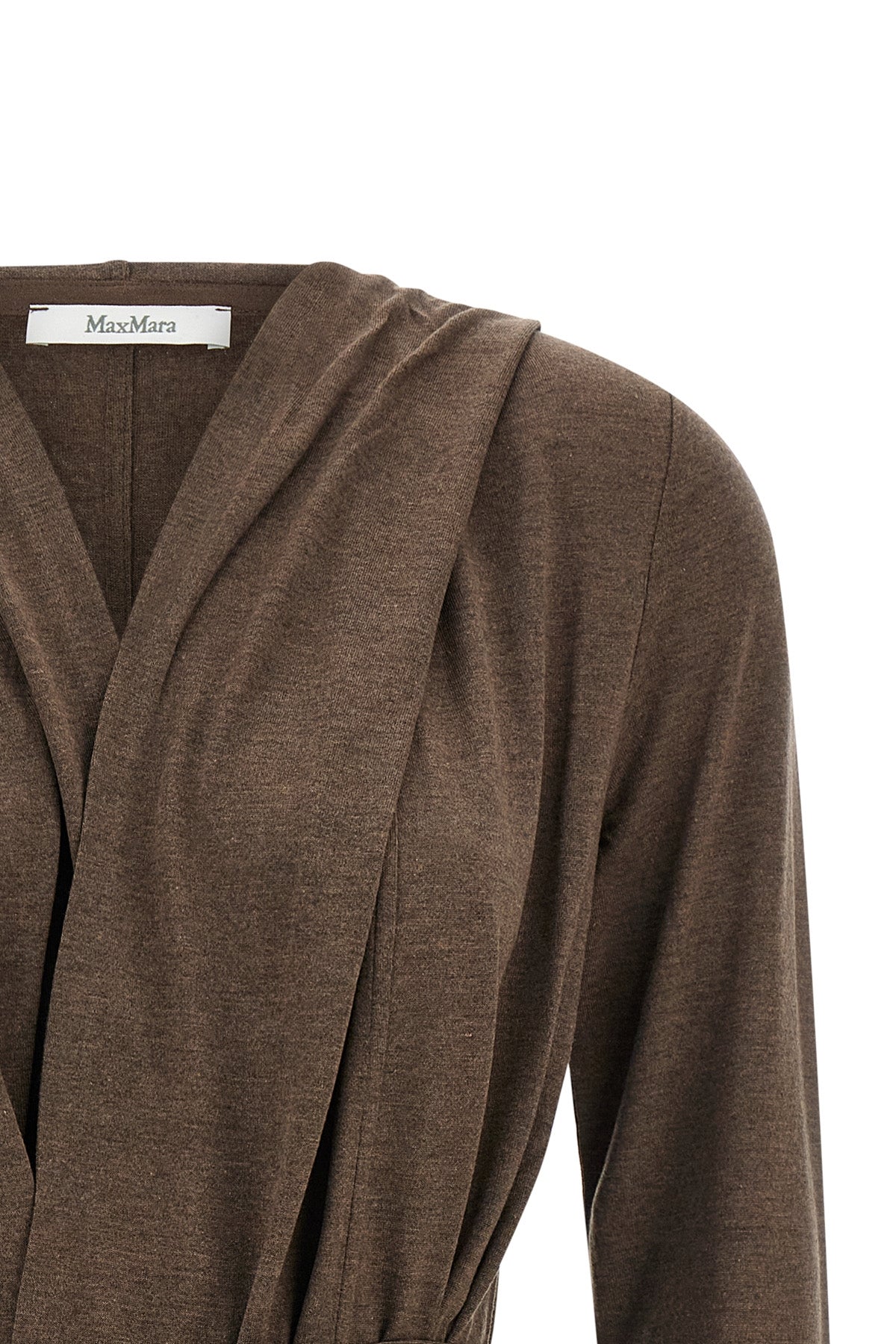 the max mara falda jersey jacket redefines the concept of layering through a flu