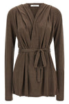 the max mara falda jersey jacket redefines the concept of layering through a flu