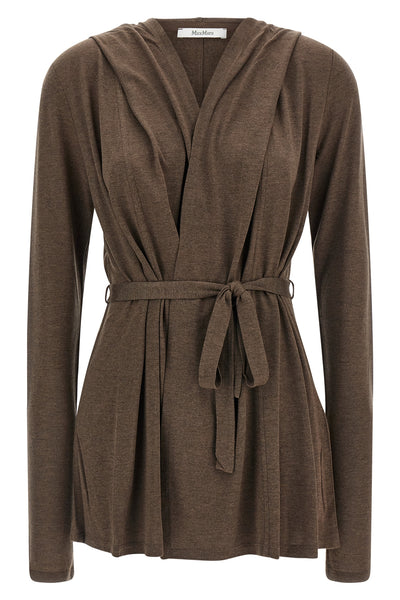 the max mara falda jersey jacket redefines the concept of layering through a flu