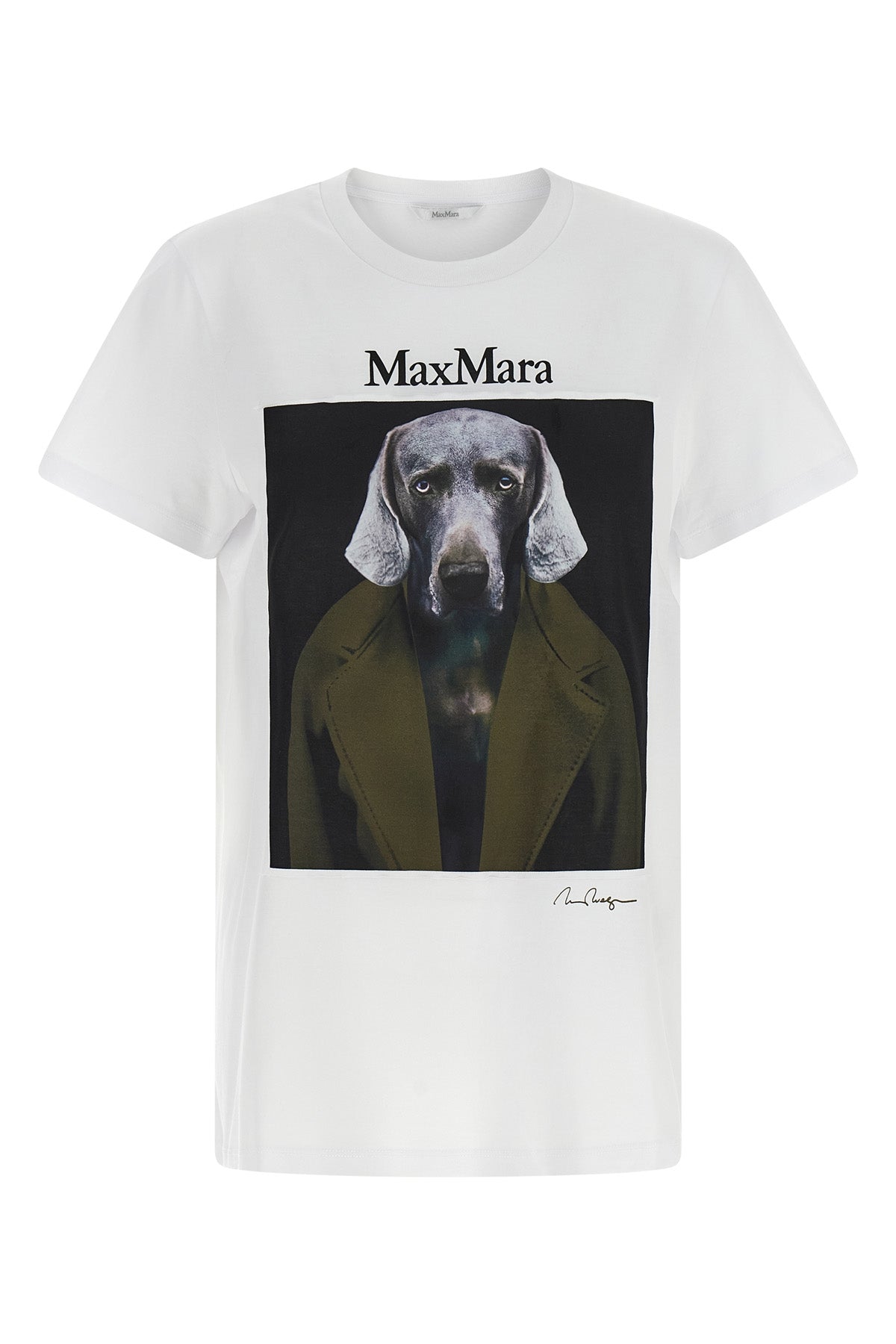 the max mara mxmcalca t-shirt is made of pure cotton jersey