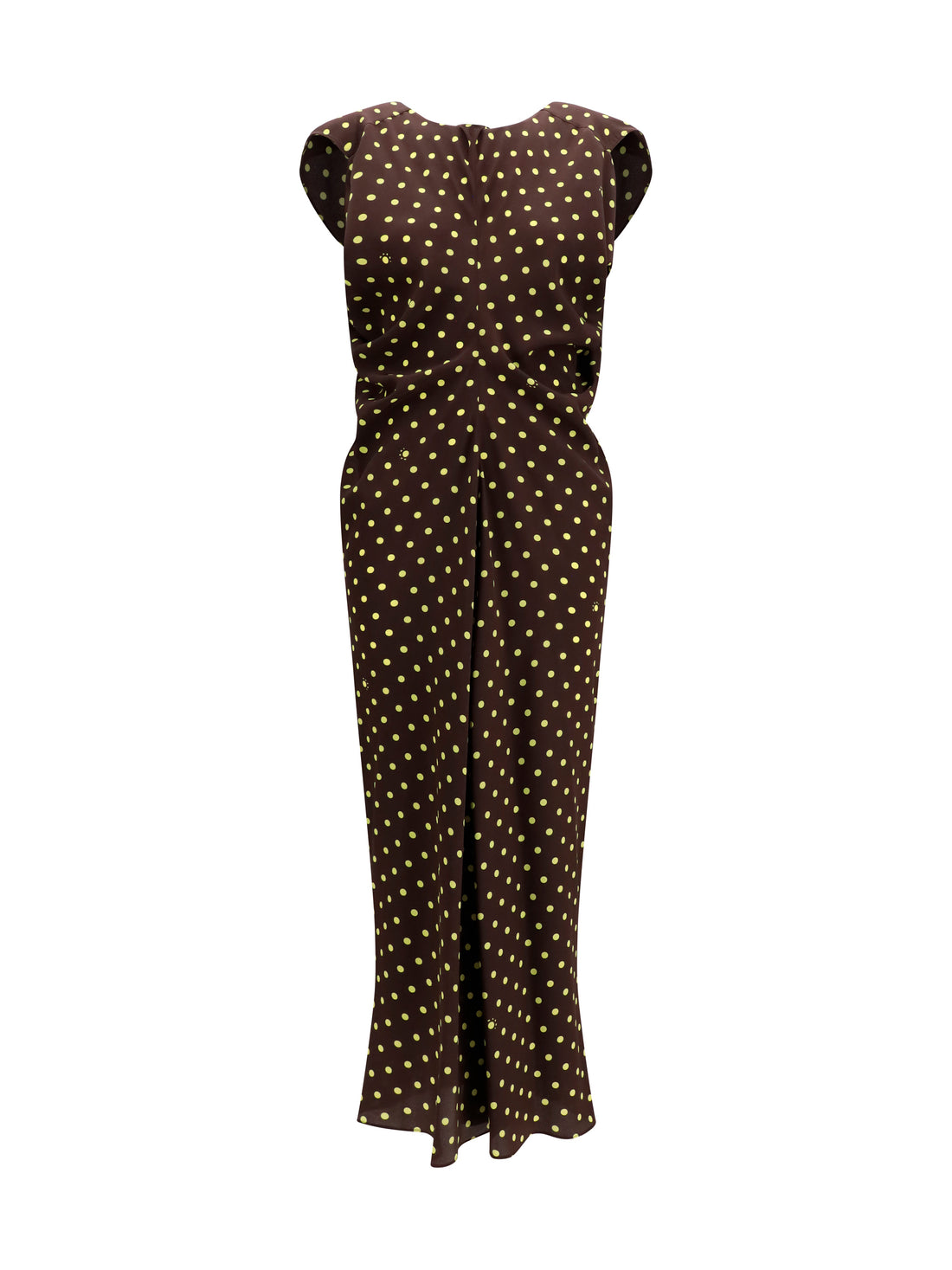 MARNI 42 printed polka dot crepe dress 